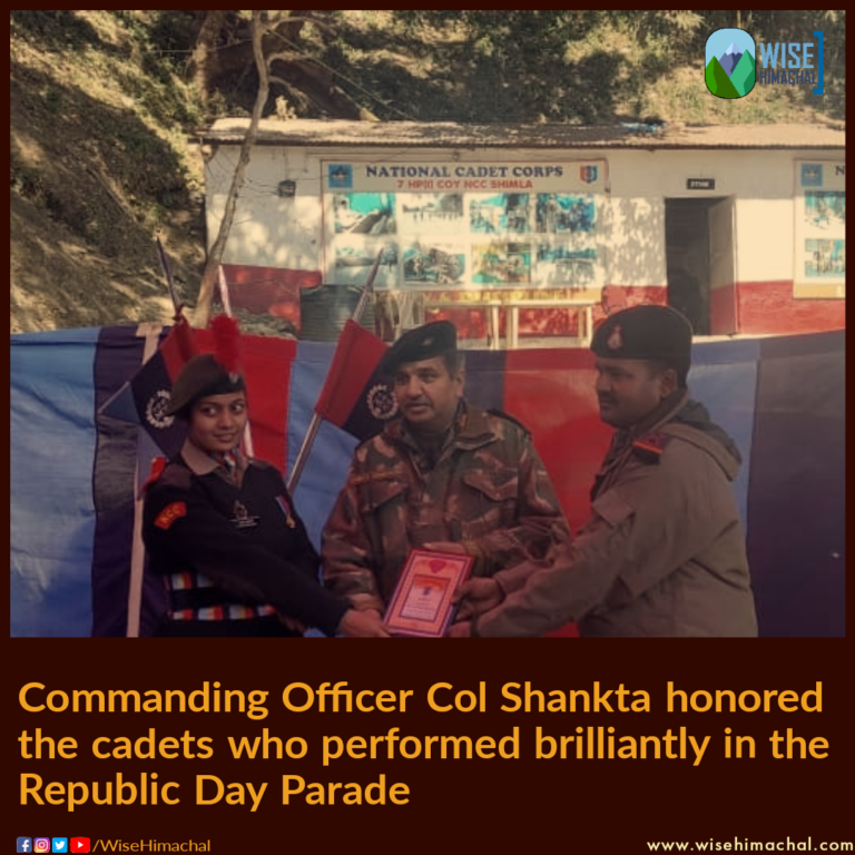 Commanding Officer Col Shankta honored the cadets who performed brilliantly in the Republic Day Parade