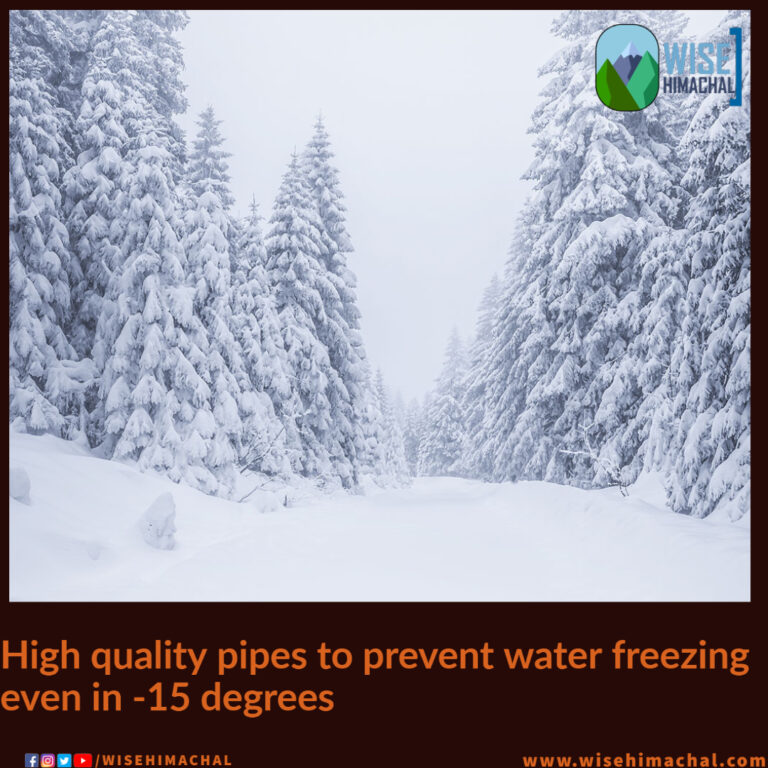 High quality pipes to prevent water freezing even in -15 degrees