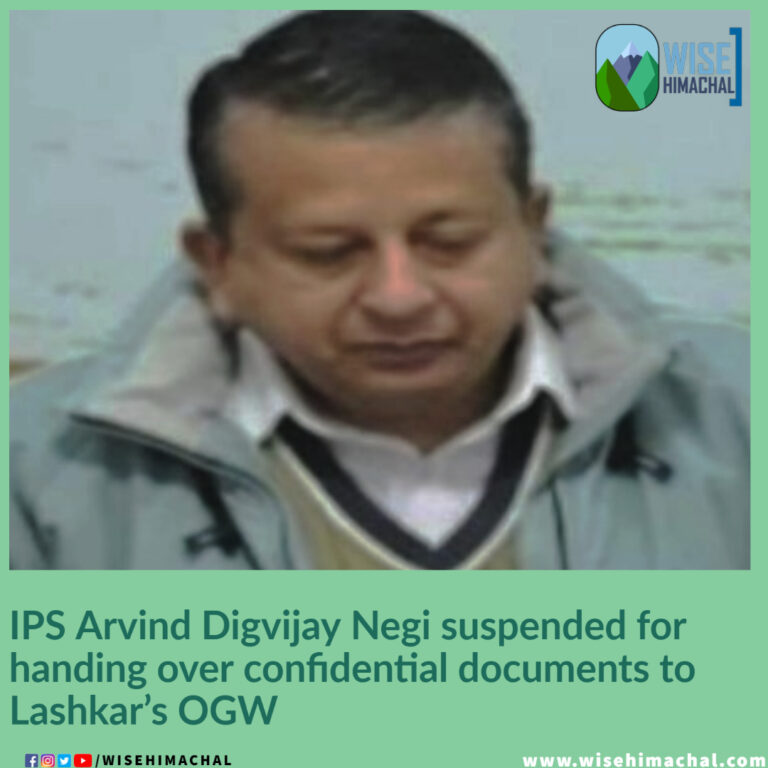 IPS Arvind Digvijay Negi suspended