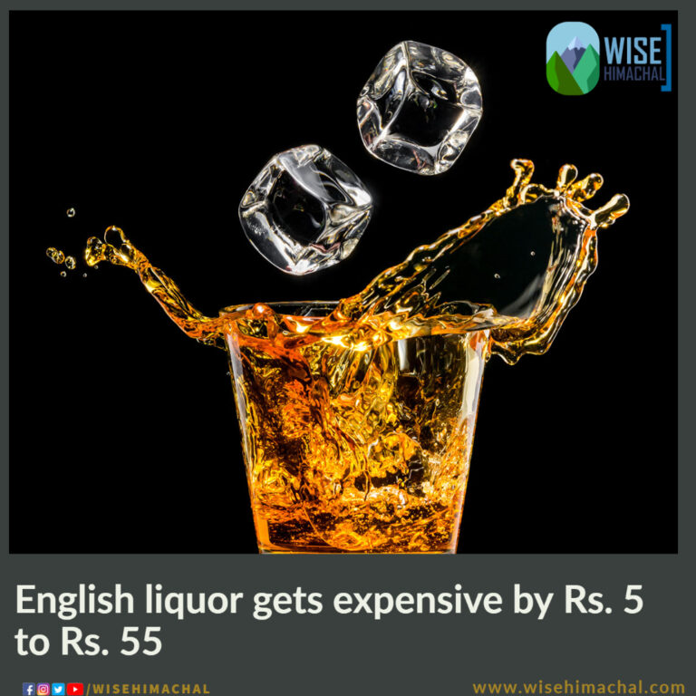 English liquor gets expensive by Rs. 5 to Rs. 55