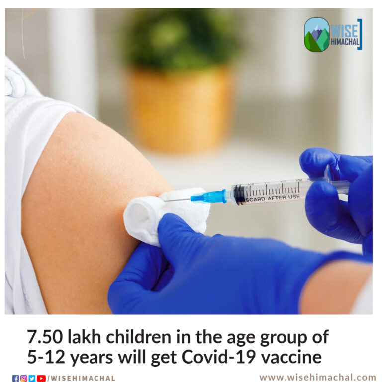 7.50 lakh children in the age group of 5-12 years will get Covid-19 vaccine