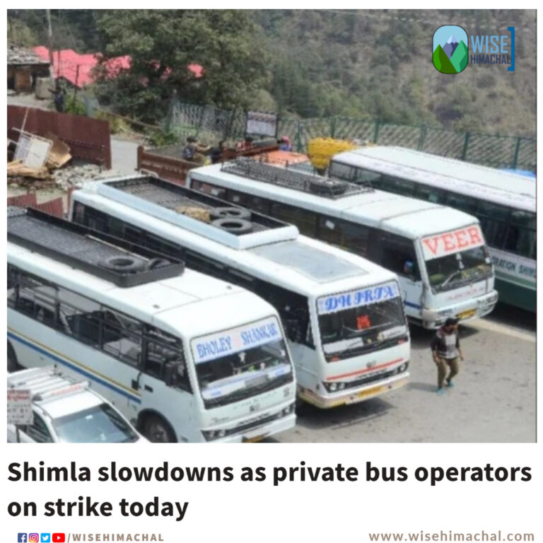 Shimla slowdowns as private bus operators on strike today