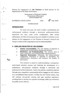Himachal rolls out job trainee scheme, ending direct contractual appointments for Group A, B & C posts Himachal rolls out job trainee scheme, ending direct contractual appointments for Group A, B & C posts