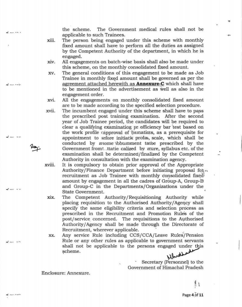 Himachal rolls out job trainee scheme, ending direct contractual appointments for Group A, B & C posts Himachal rolls out job trainee scheme, ending direct contractual appointments for Group A, B & C posts