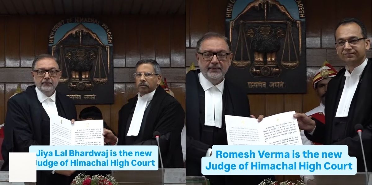 Two advocates elevated as Himachal High Court judges, strength rises to 13