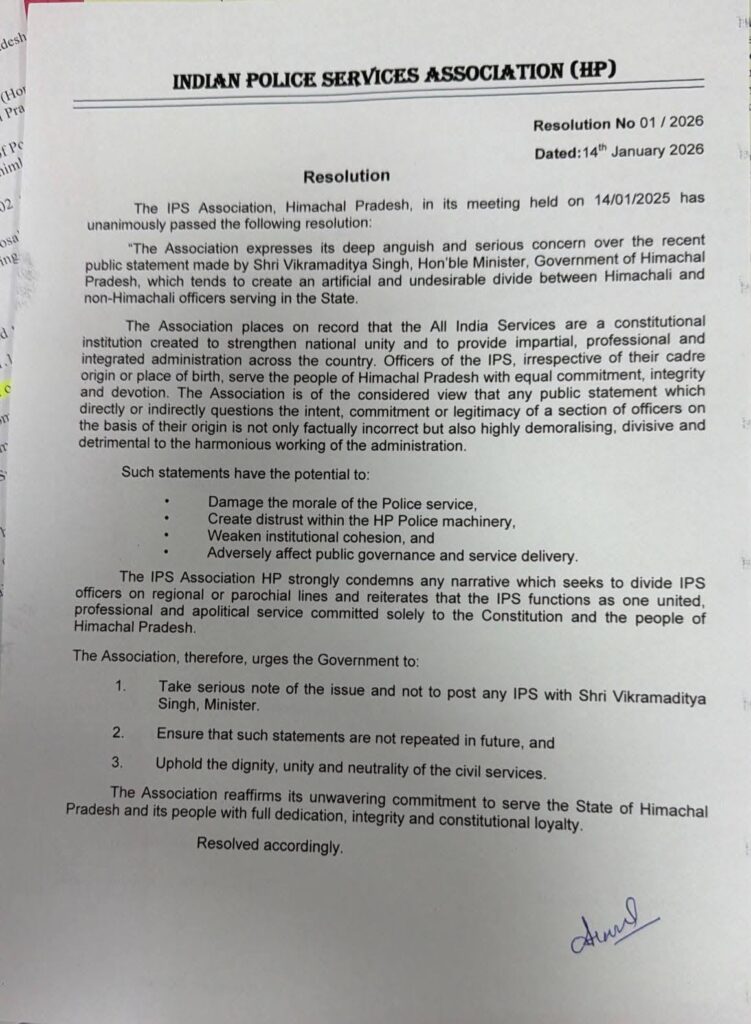 Vikramaditya Singh's post sparks major row: IAS, IPS associations condemn minister, demand govt action