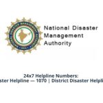 NDMA Helpline numbers